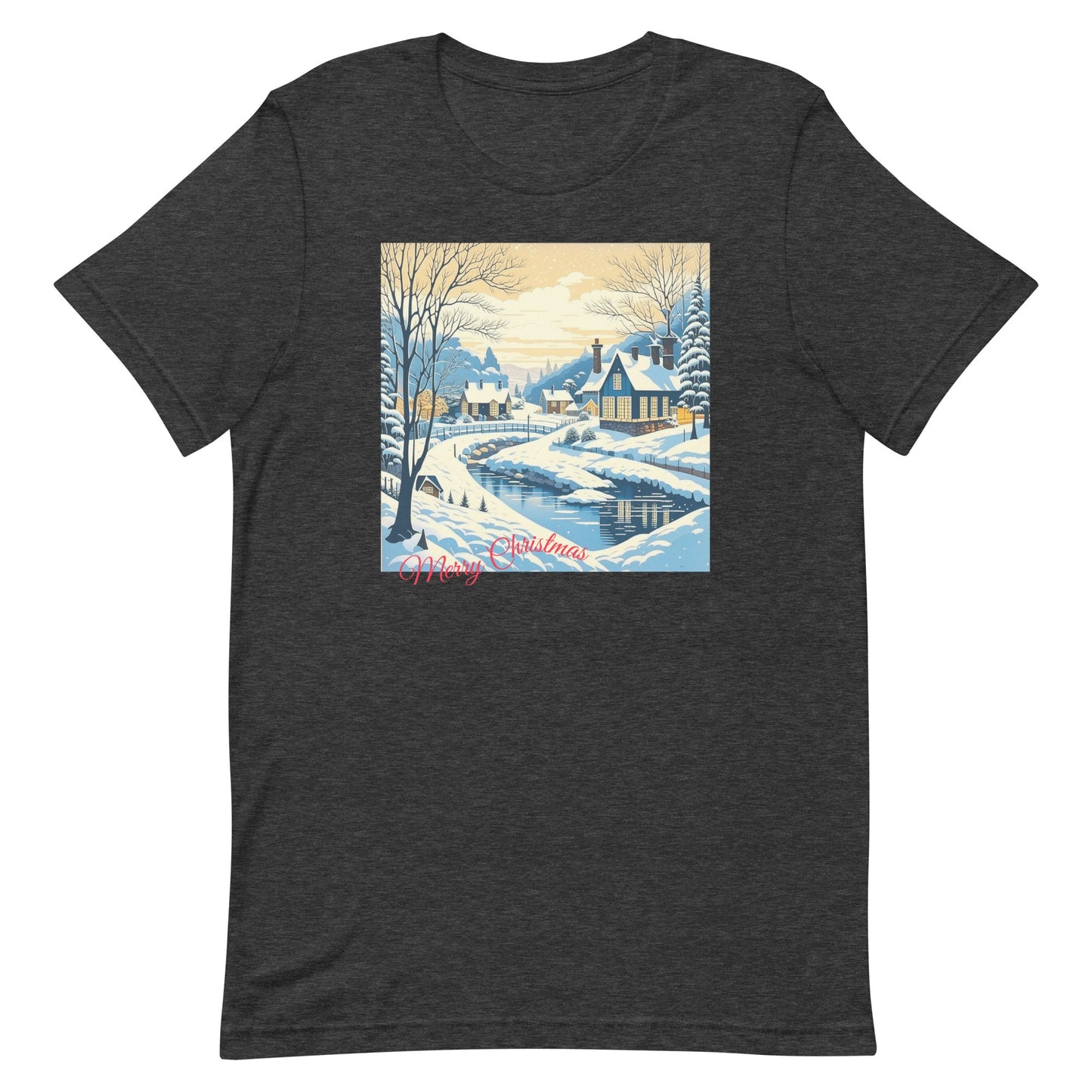 Merry Christmas Cottages Unisex T-shirt