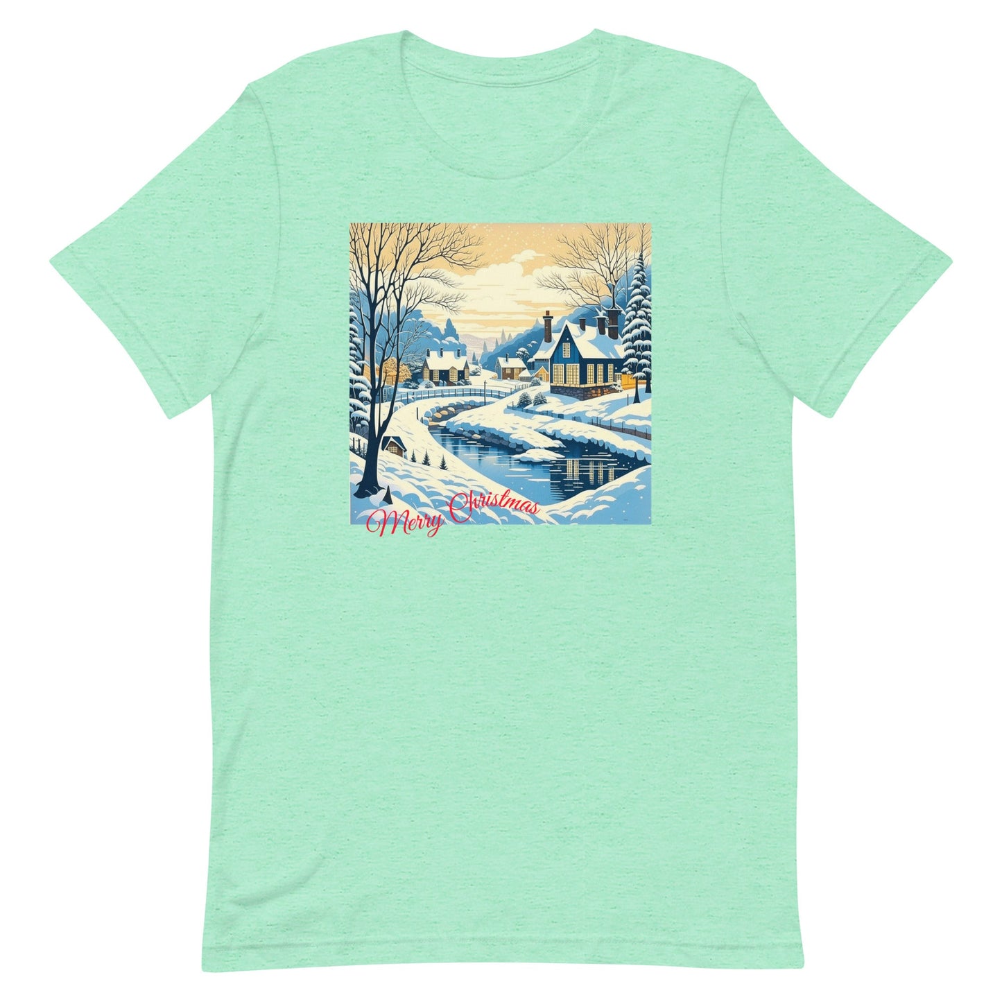 Merry Christmas Cottages Unisex T-shirt