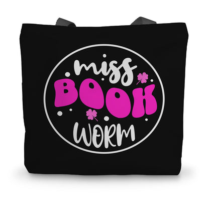 Miss Bookworm Canvas Tote Bag