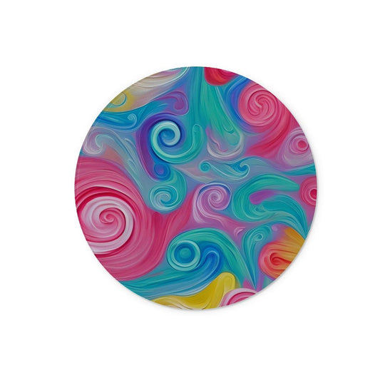 Pastel Floral Swirls Glass Chopping Board