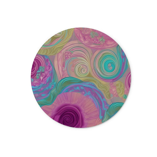 Pastel Lilac Mixed Floral Swirls Glass Chopping Board