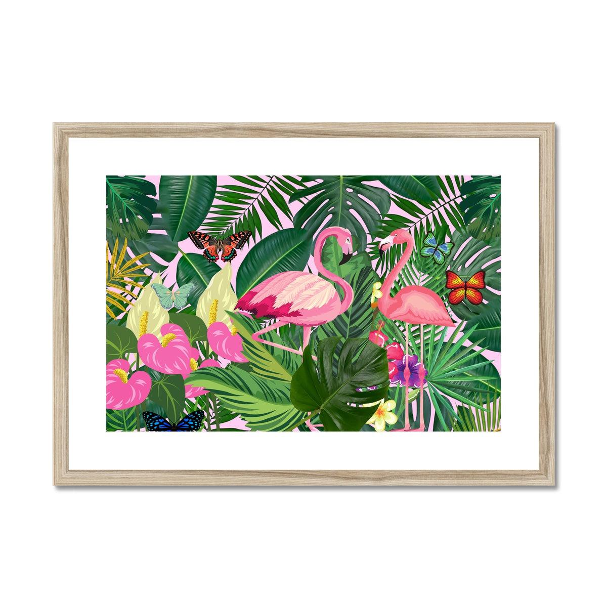 Pink Flamingo Framed & Mounted Print.