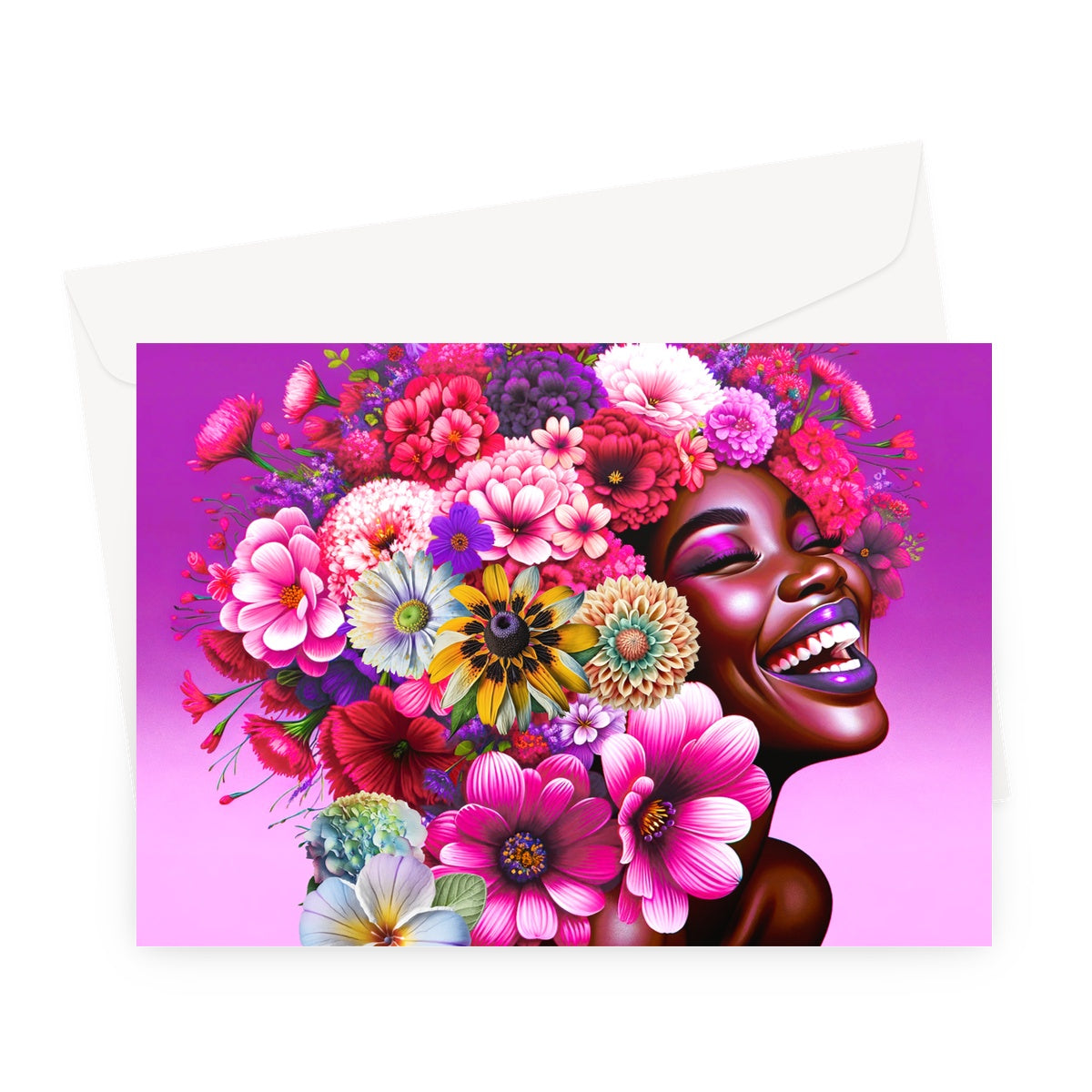 Purple Bloom Greeting Card