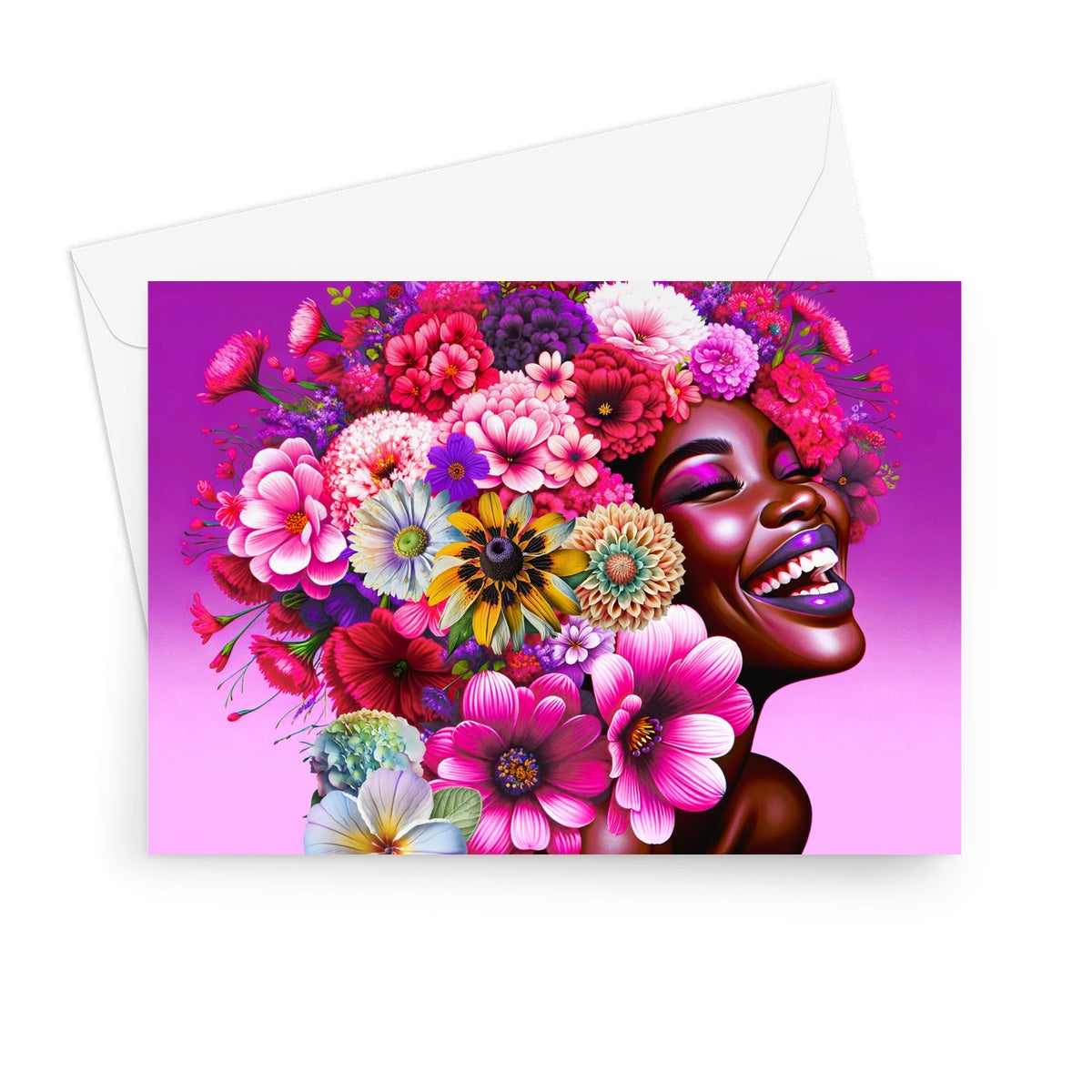 Purple Bloom Greeting Card