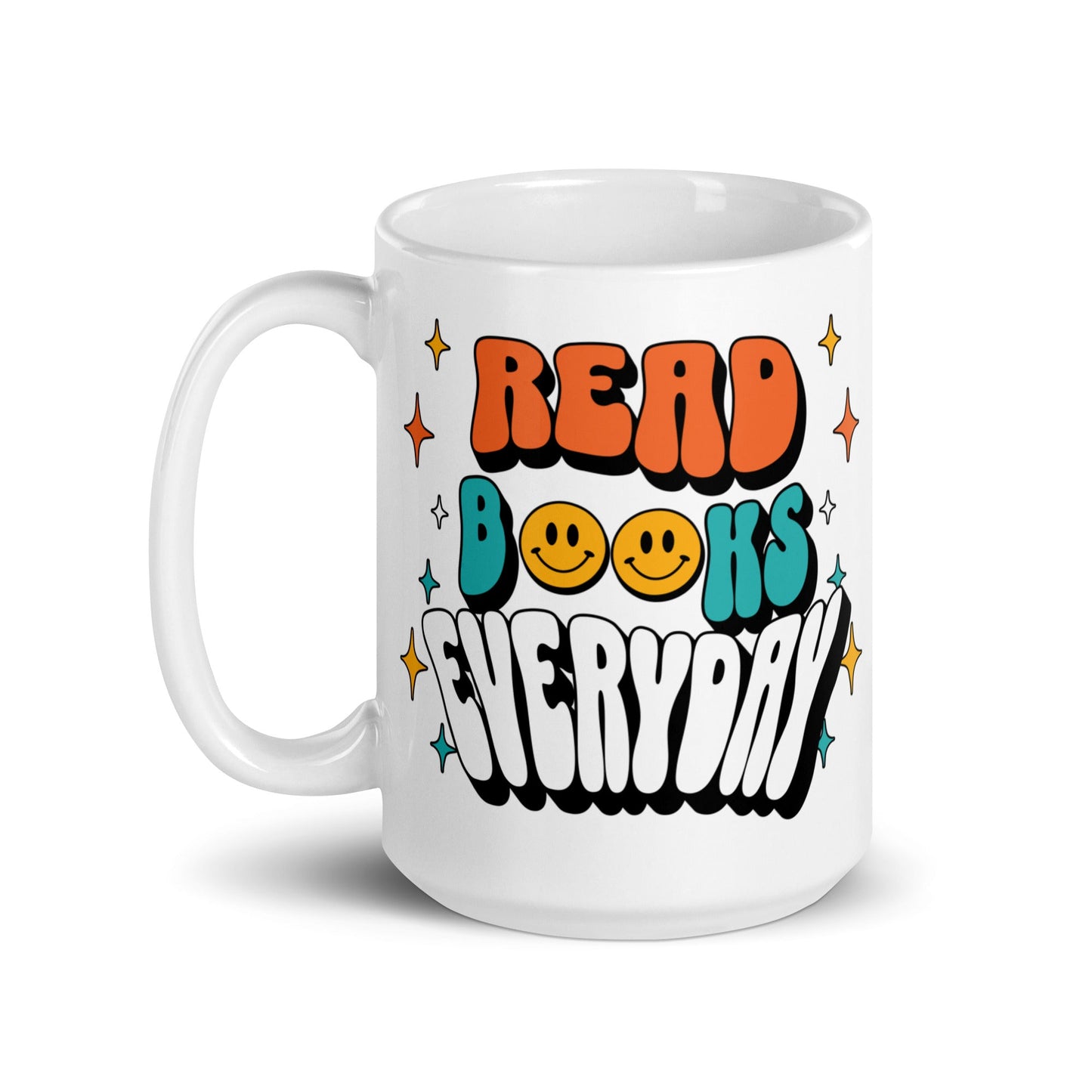 Read Books Everyday White Glossy Mug