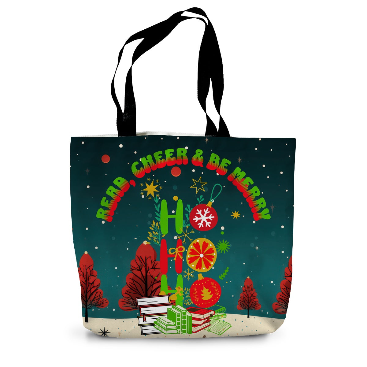 Read Cheer & Be Merry Canvas Tote Bag