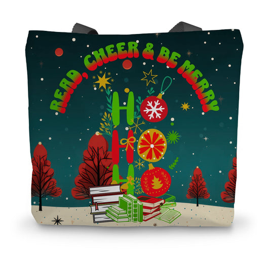 Read Cheer & Be Merry Canvas Tote Bag