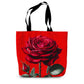 Red Rose Canvas Tote Bag