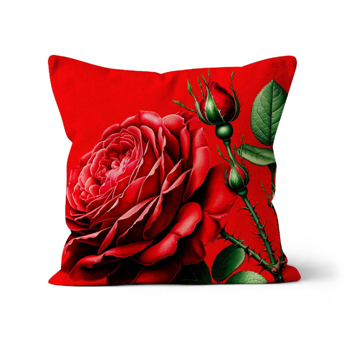 Red Rose Flower Cushion