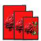 Red Rose Flower Framed Canvas