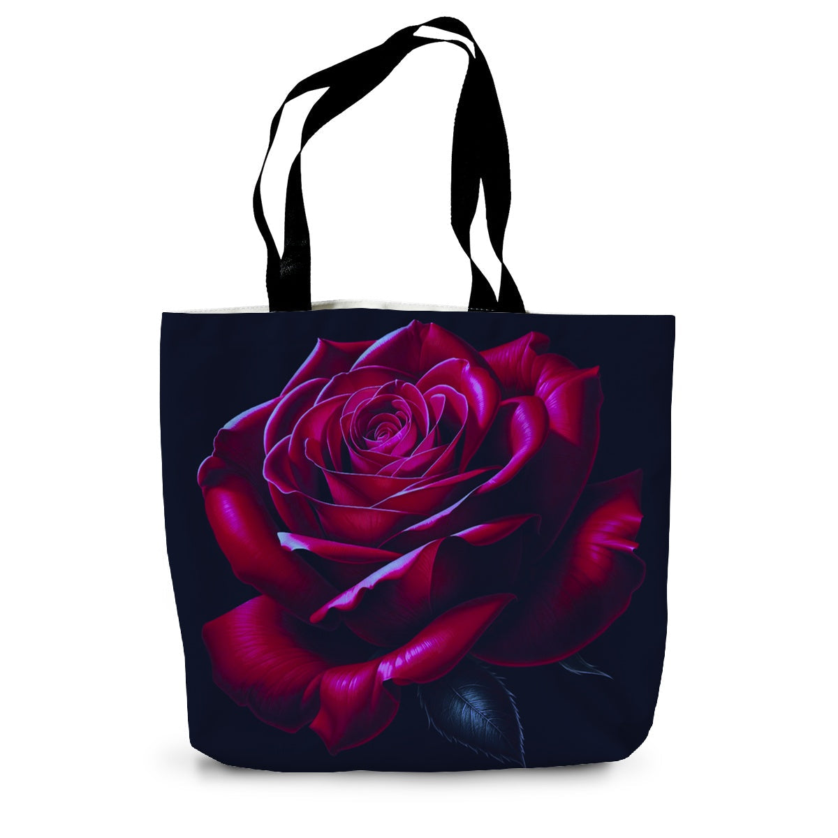 Red Rose Moody III Canvas Tote Bag