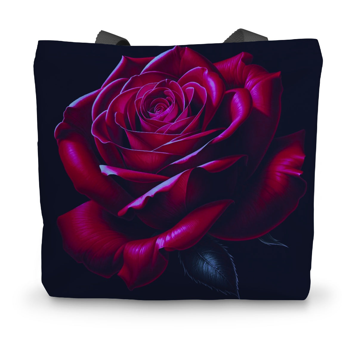 Red Rose Moody III Canvas Tote Bag