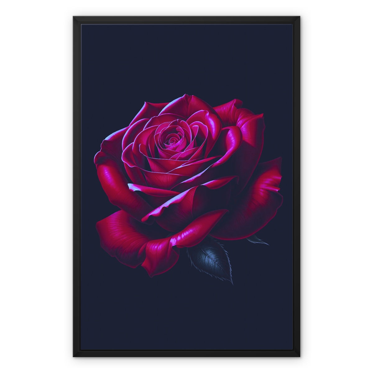 Red Rose Moody III Framed Canvas