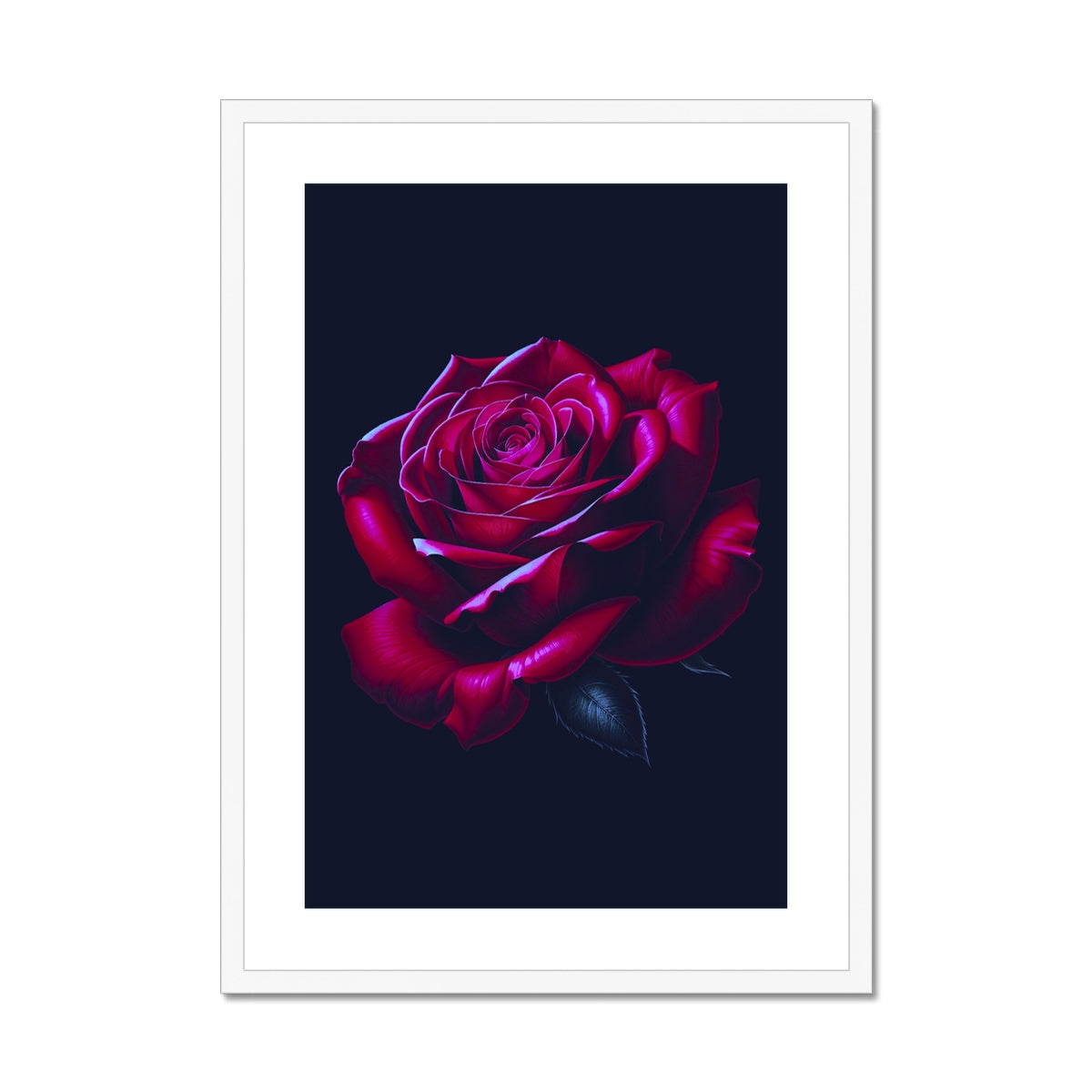 Red Rose Moody III Framed & Mounted Print