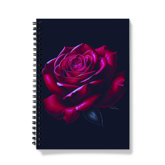 Red Rose Moody III Spiral Notebook