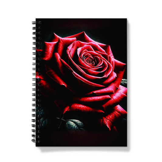 Red Rose Moody Spiral Notebook