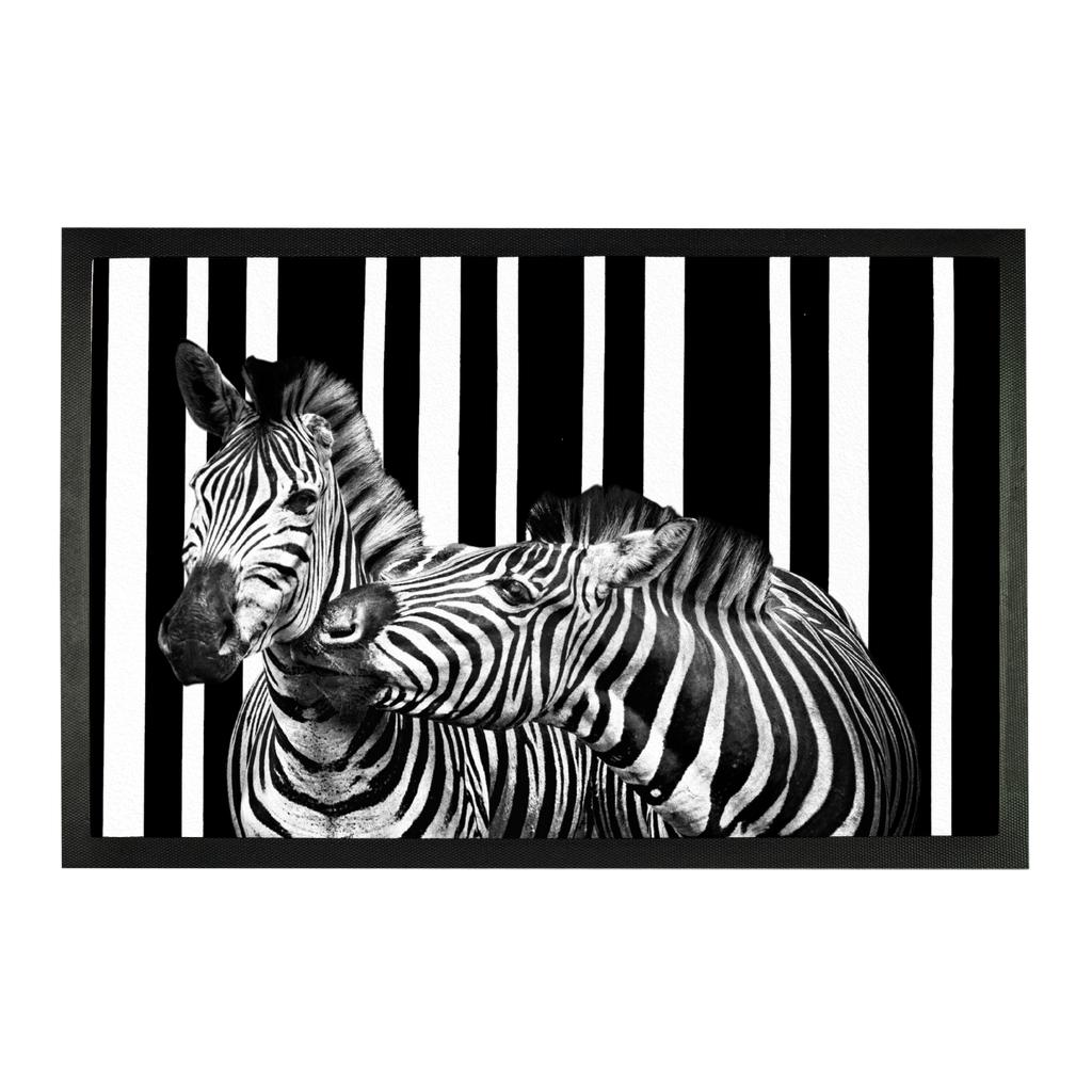 Two Zebra Door Mat.