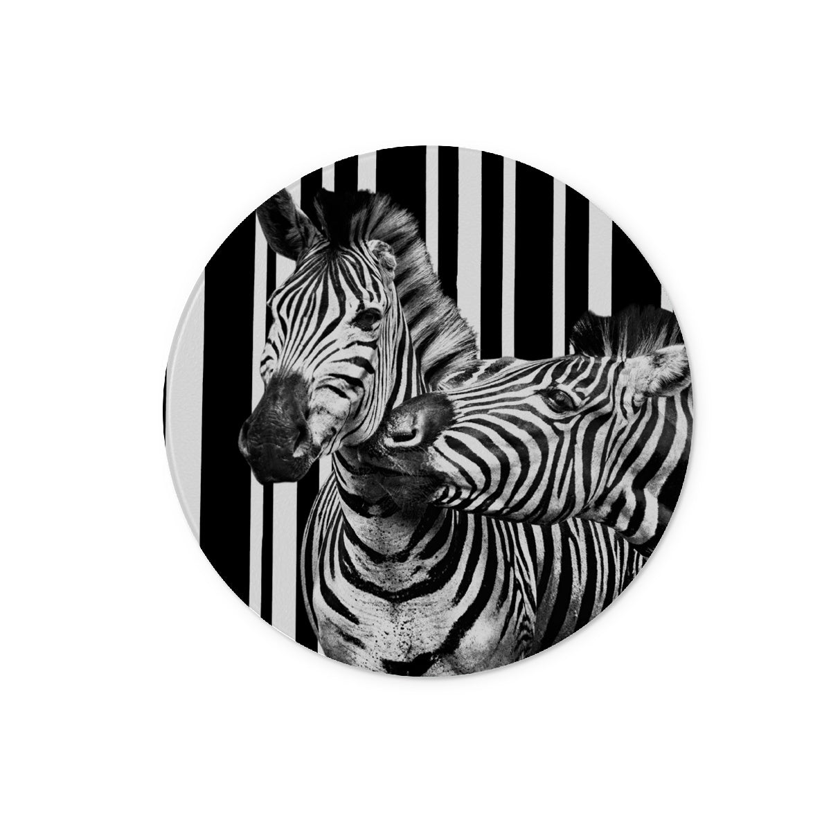 Two Zebra Glass Chopping Board.