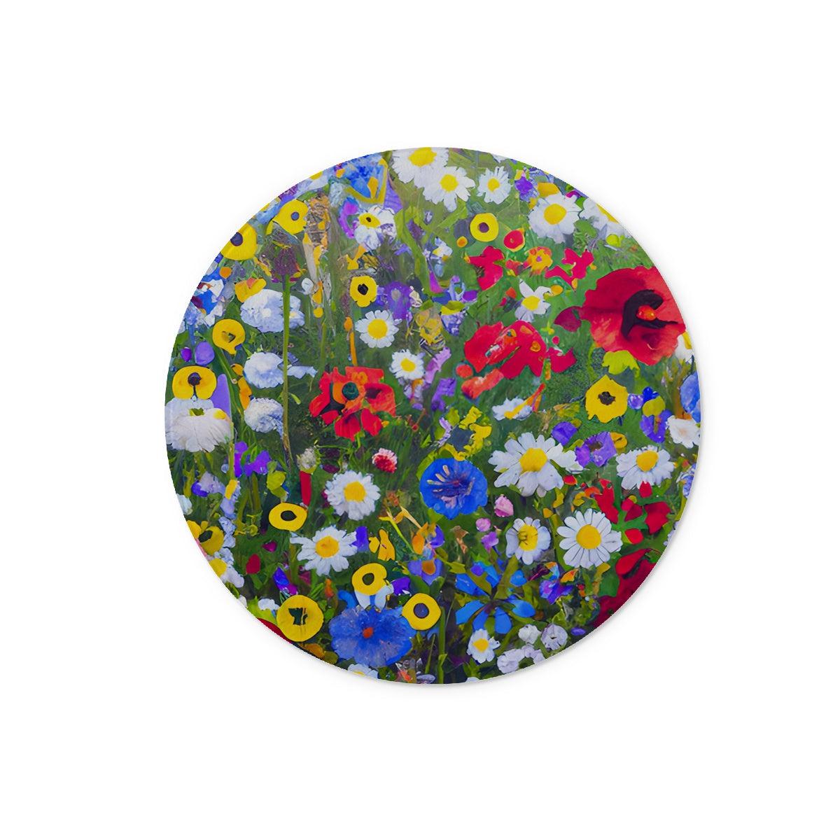 Digital Wildflowers Glass Chopping Board