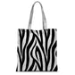 Zebra Ice Cream Flowers Tote Bag.