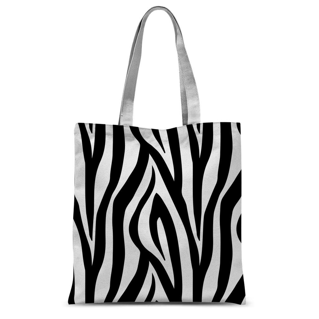 Zebra Ice Cream Flowers Tote Bag.