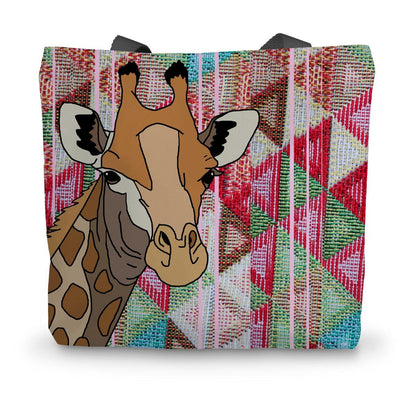 African Giraffe Canvas Tote Bag