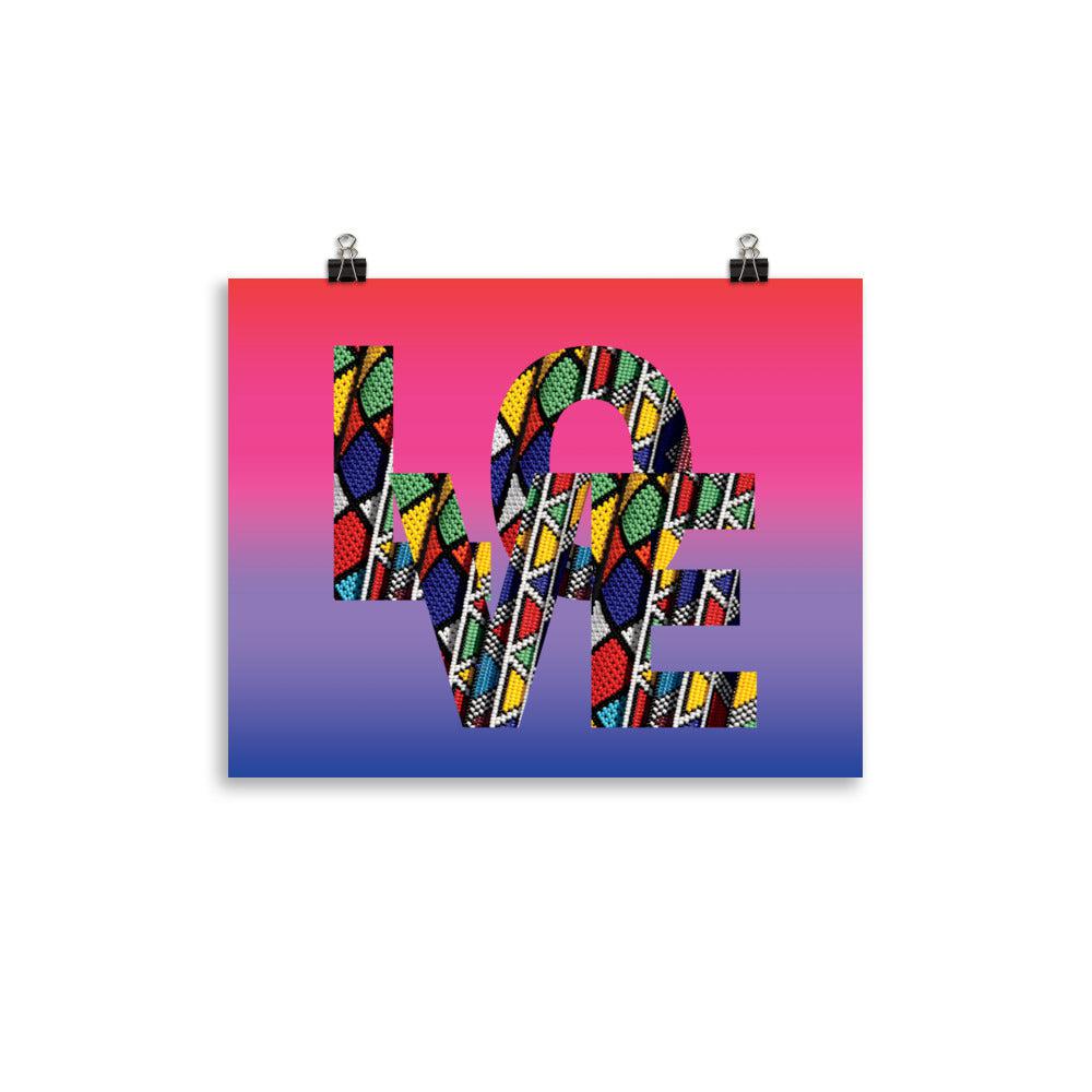 African Love Word Photo Poster Print.