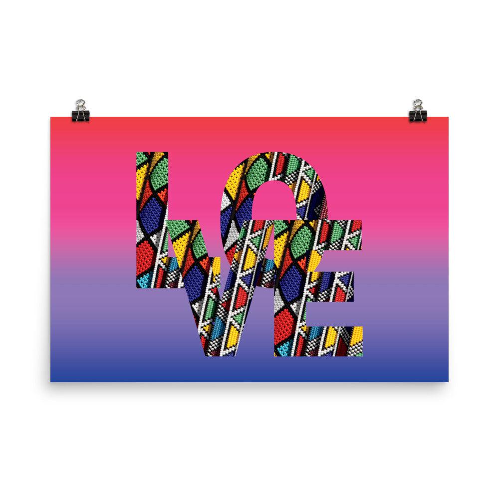 African Love Word Photo Poster Print.