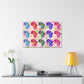 African Maps Floral Canvas Print.