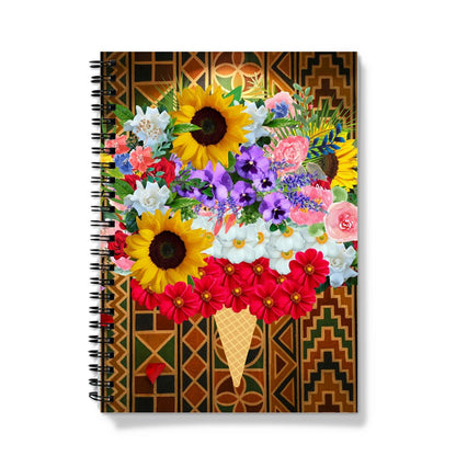 African Pattern Ice Cream Spiral Notebook