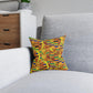 African Pattern Yellow Cushion with Insert.