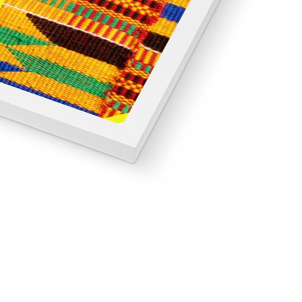 African Pattern Yellow Framed Print.