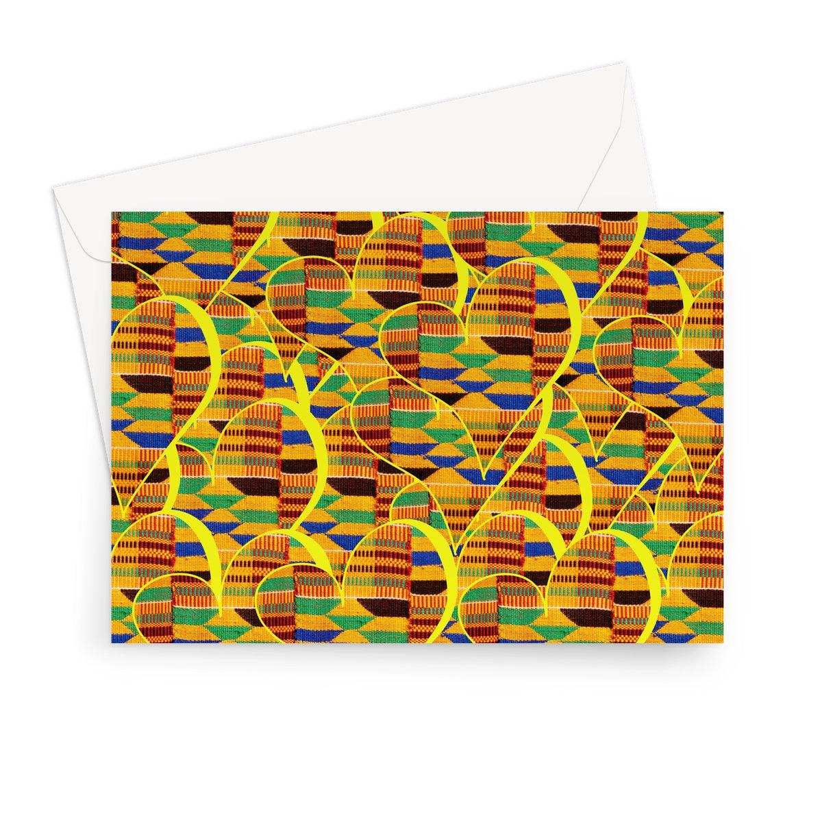African Pattern Yellow Greeting Card