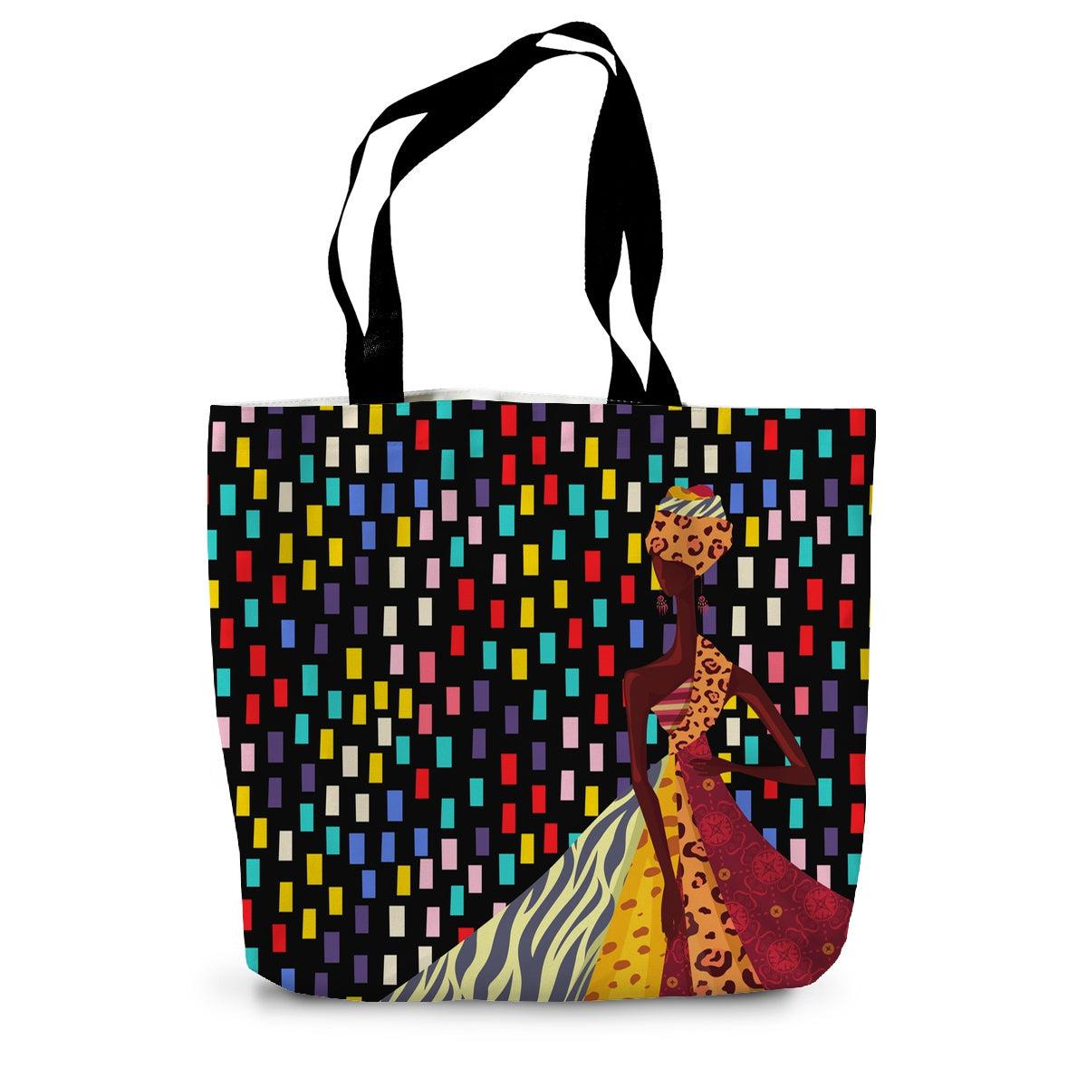 African Woman Tribal Canvas Tote Bag