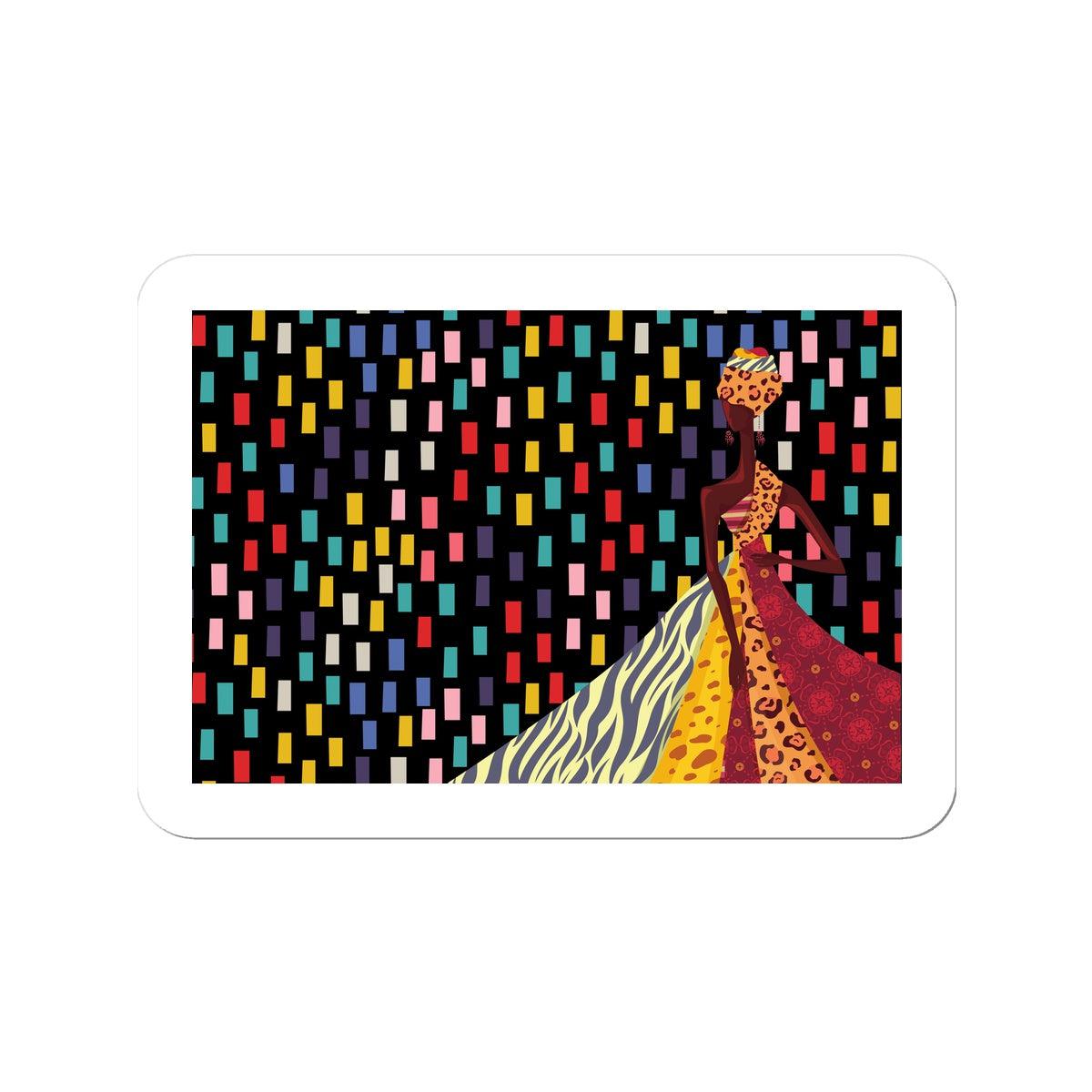 African Woman Tribal Sticker