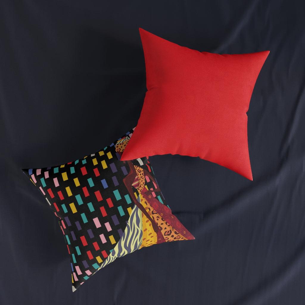 African Woman Tribal Cushion with Insert.