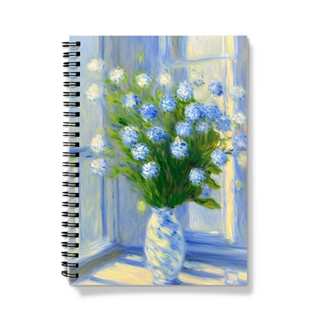 Blue Flowers Spiral Notebook