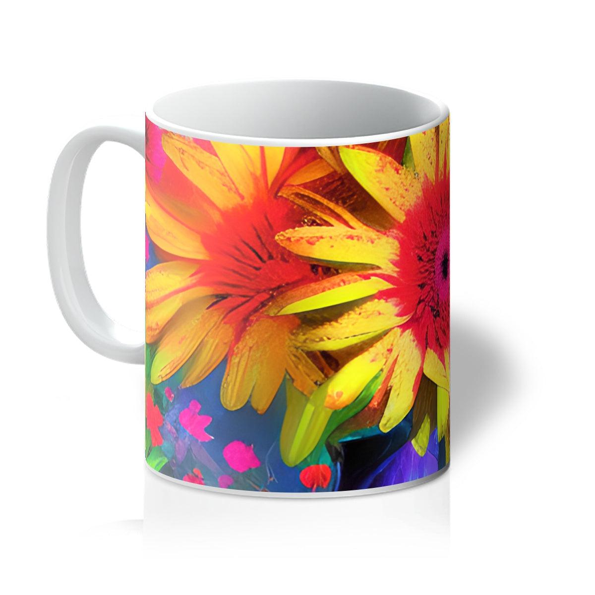 Blue Vase Flowers Mug