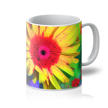 Blue Vase Flowers Mug