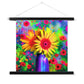 Blue Vase Flowers Fine Art Print with Hanger