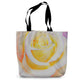 Cream Rose Canvas Tote Bag