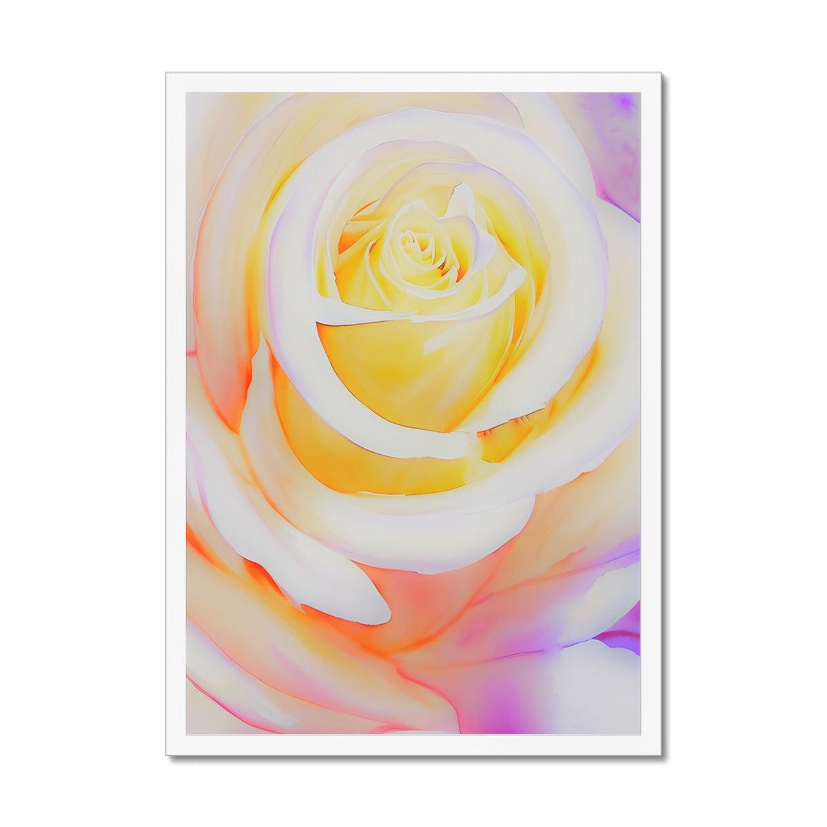 Cream Rose Framed Print