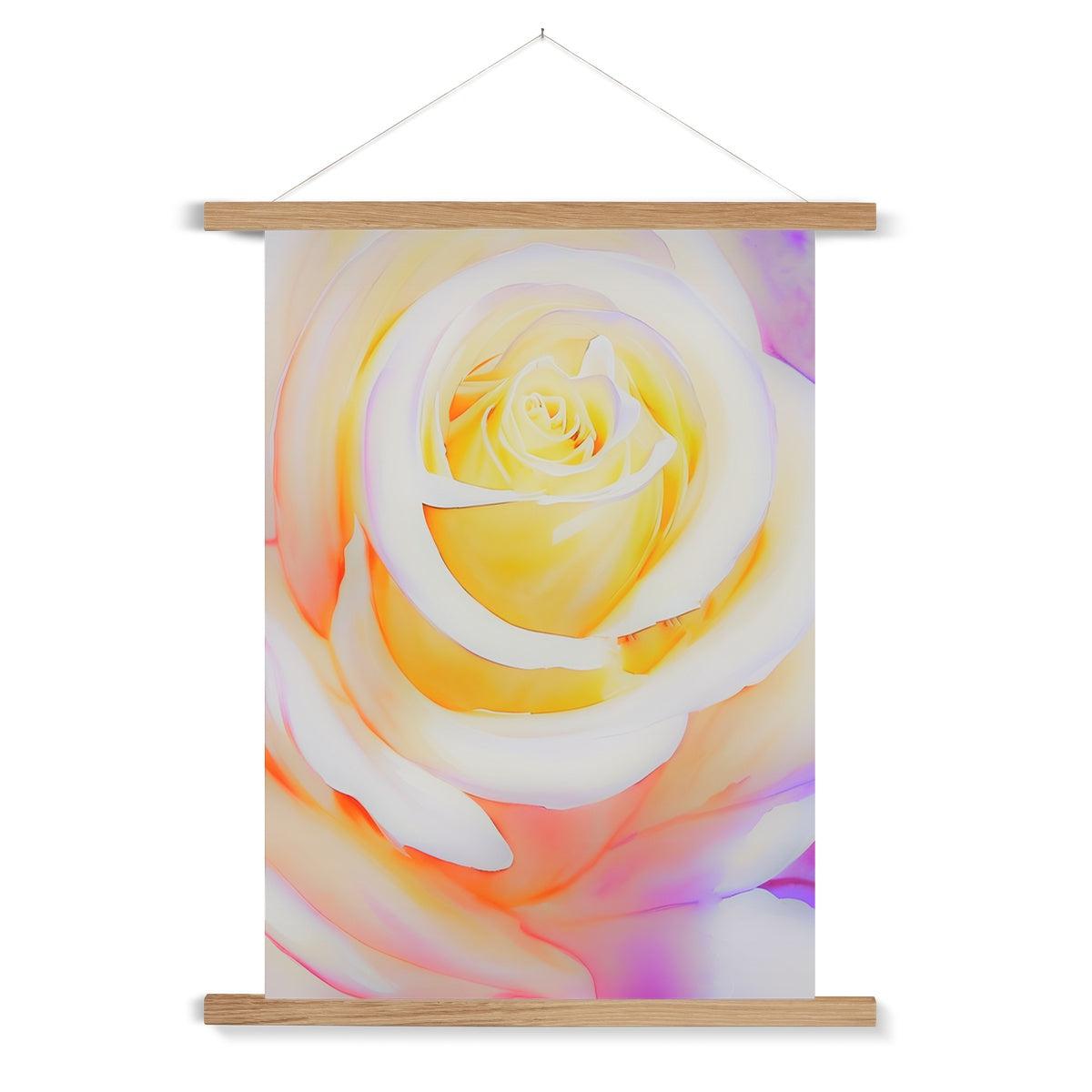 Cream Rose Fine Art Print with Hanger
