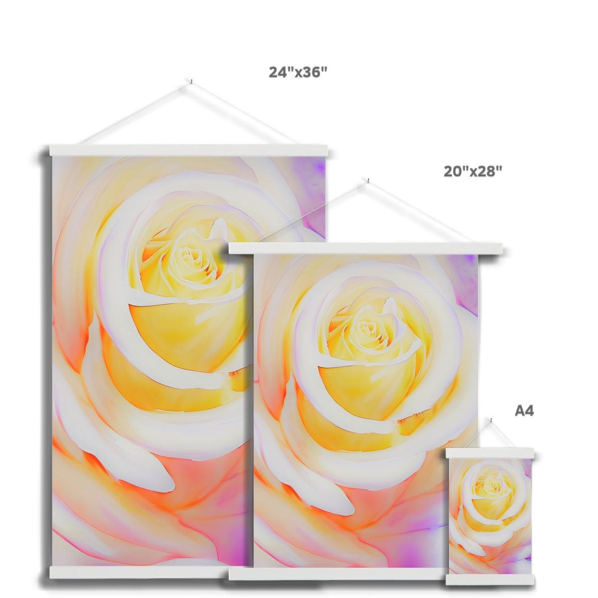 Cream Rose Fine Art Print with Hanger