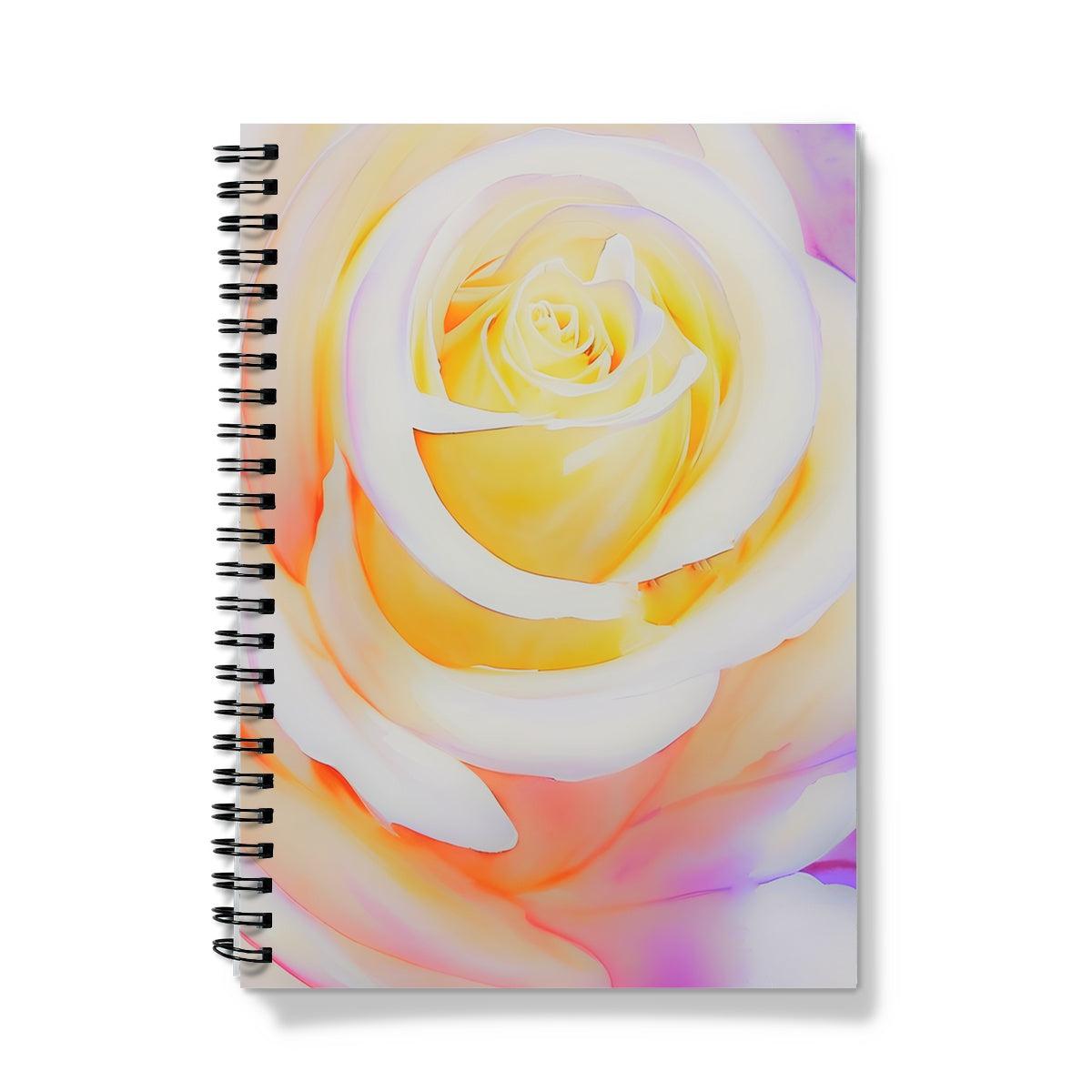 Cream Rose Spiral Notebook