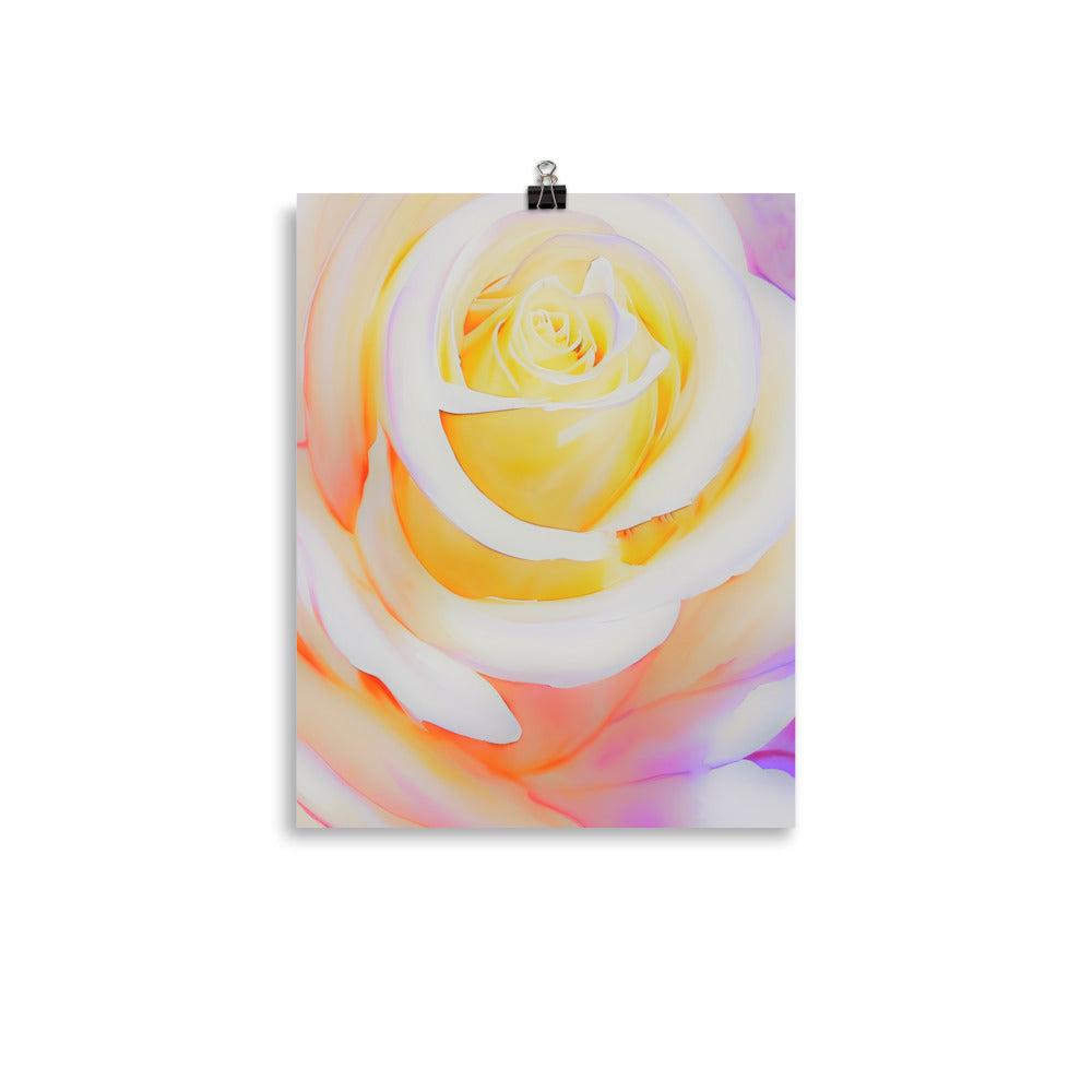 Cream Rose Unframed Matte Print