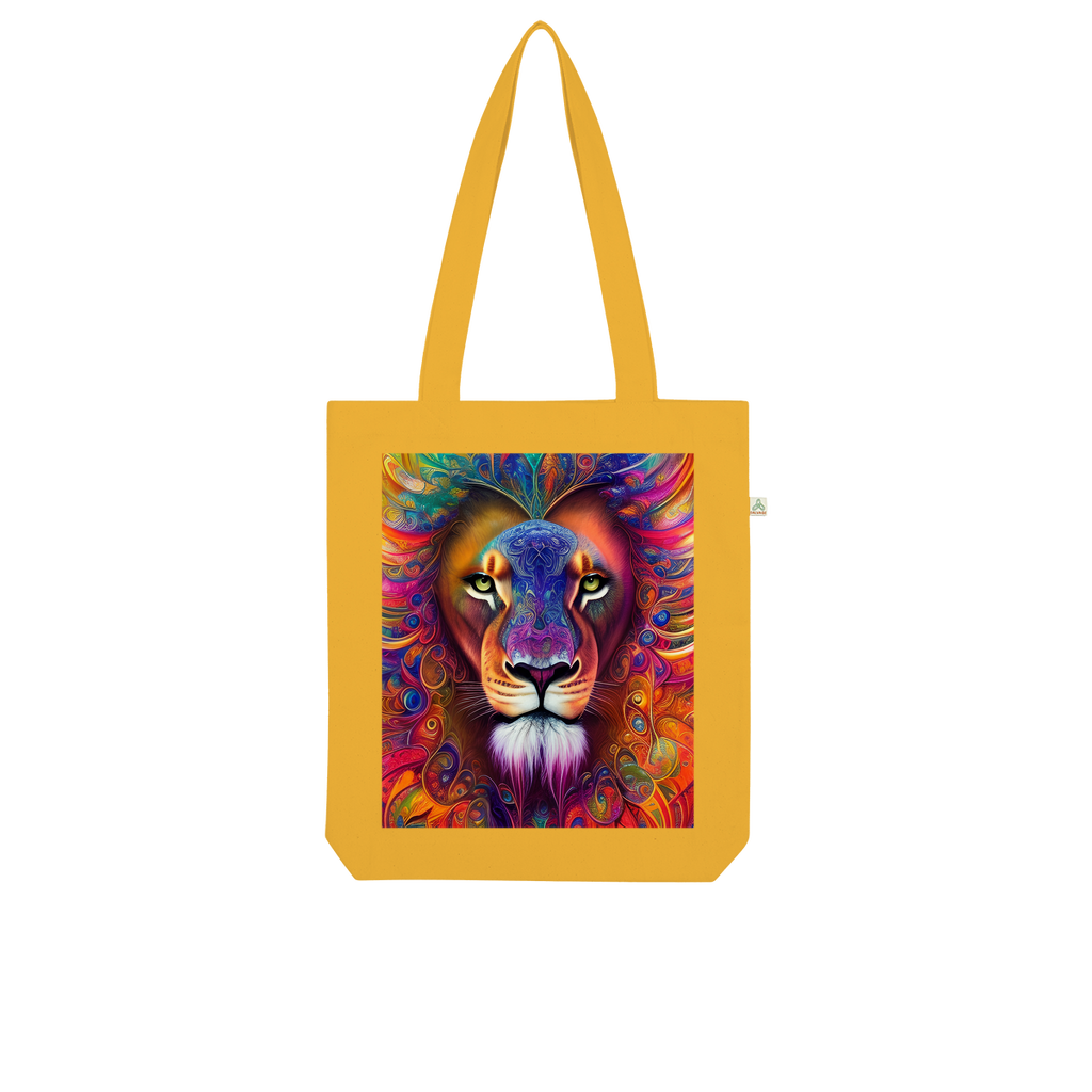 digital lion watercolour Organic Tote Bag