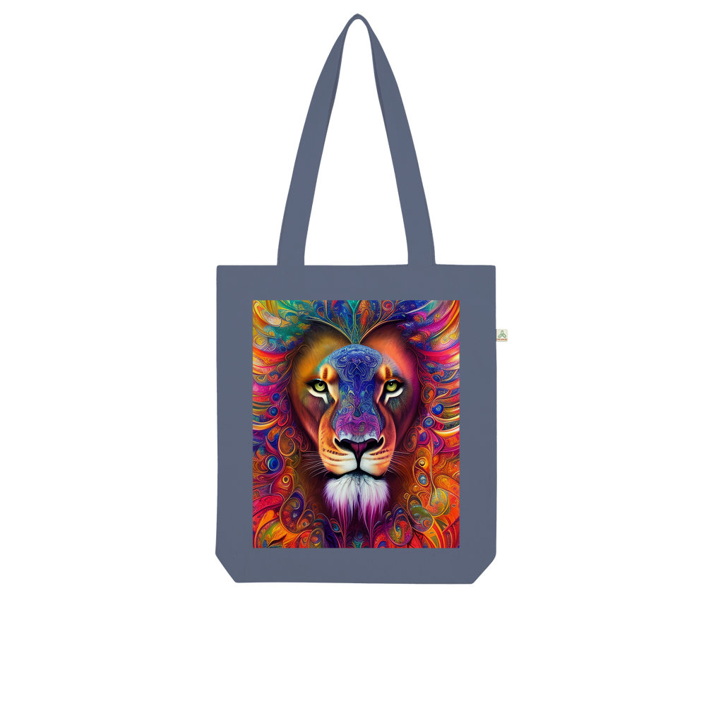 digital lion watercolour Organic Tote Bag