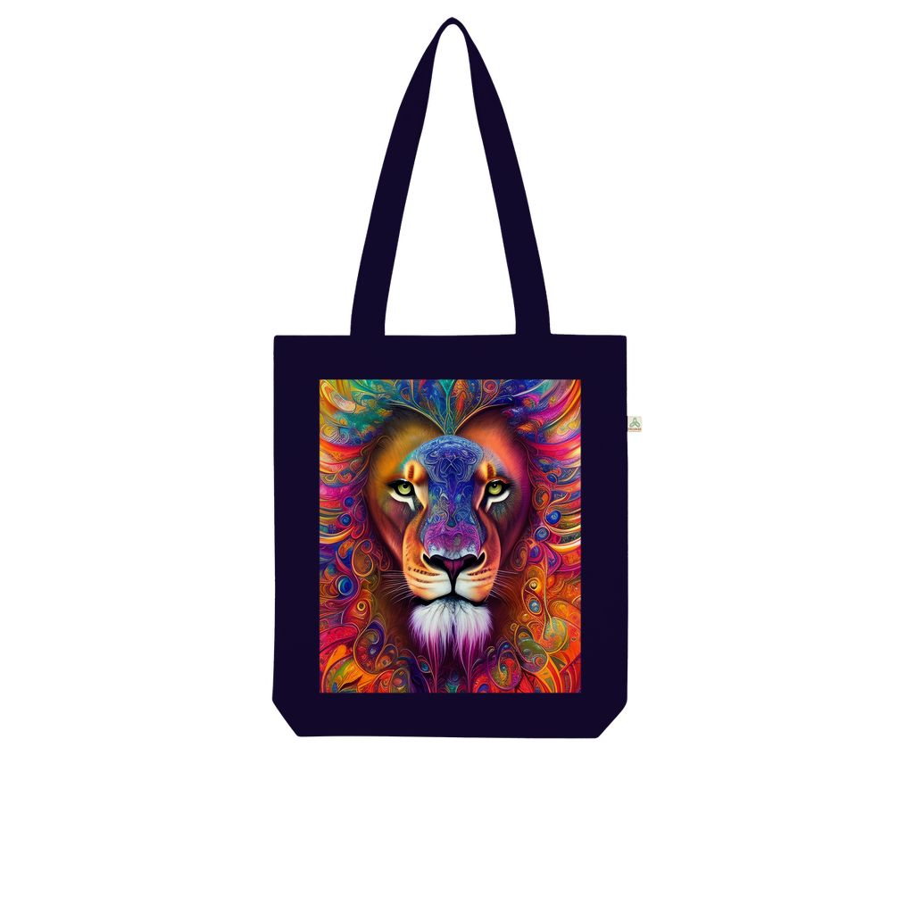 digital lion watercolour Organic Tote Bag