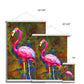 Pink Yellow Flamingo Fine Art Print with Hanger
